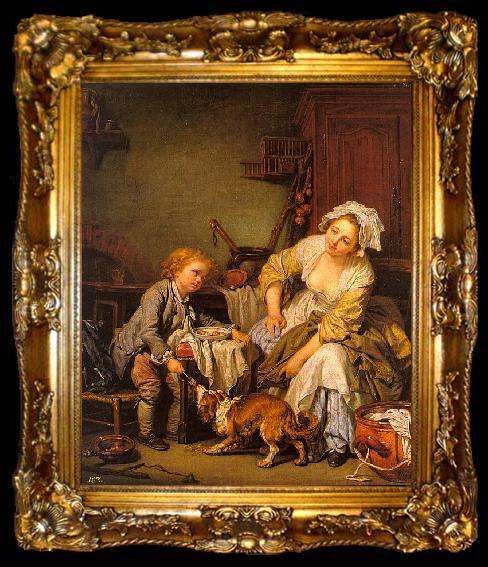 framed  Jean Baptiste Greuze The Spoiled Child, ta009-2